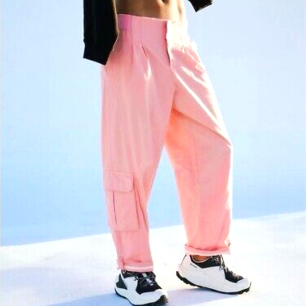 FP Movement by Free People Pink Wide-Leg Cargo Pants